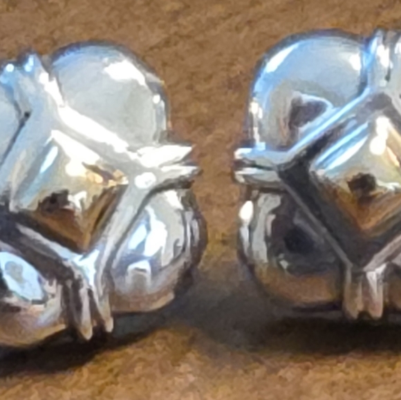 18K / STERLING BAYANIHAN EARRINGS 9.07 Grams 14K POST ANTIQUE/ VINTAGE - Picture 7 of 8